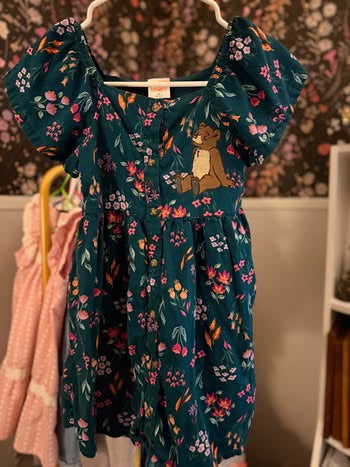 Embroidered Little Bear Floral Dress (Kids 6X)
