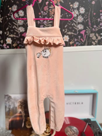 Embroidered Mrs. Potts and Chip Romper (12-18 months)