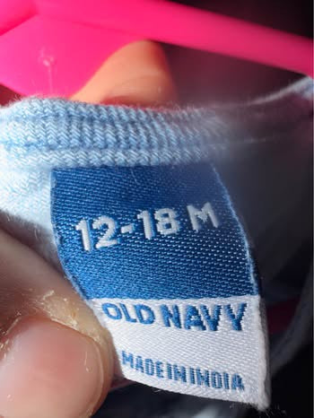 Embroidered Blue & Magenta Dress (12-18 months)