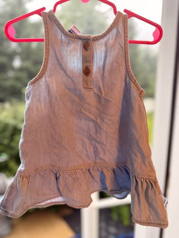 Embroidered Blue & Magenta Dress (12-18 months)