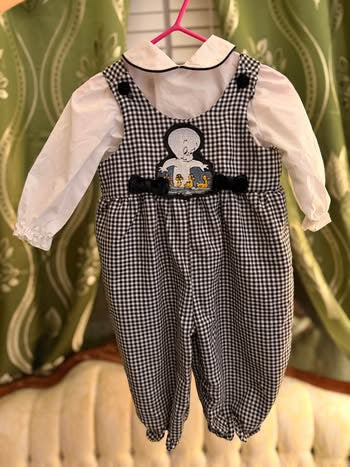 Embroidered Casper the Friendly Ghost Romper - Size 6-9 Months
