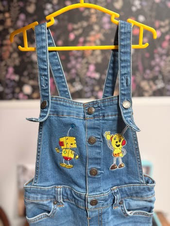 Embroidered Rolie Polie Olie & Billy Overalls (5T)