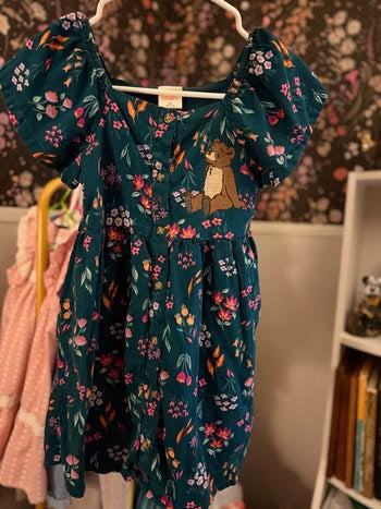Embroidered Little Bear Floral Dress (Kids 6X)
