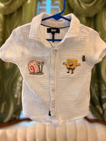 Embroidered SpongeBob & Gary Button Up (2T)
