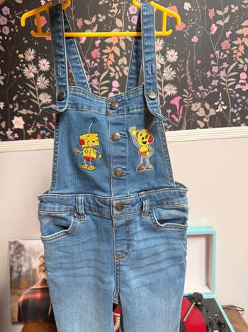 Embroidered Rolie Polie Olie & Billy Overalls (5T)