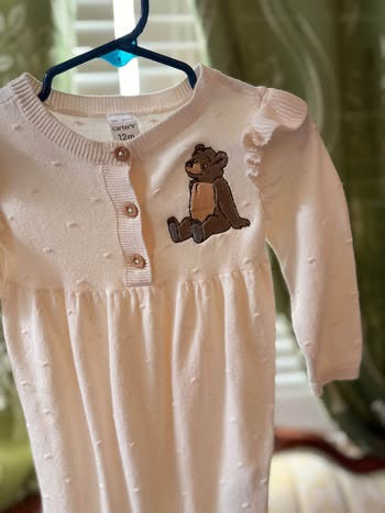 Little Bear Embroidered Carter’s  Romper (12M)
