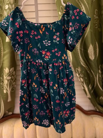 Embroidered Little Bear Floral Dress (Kids 6X)