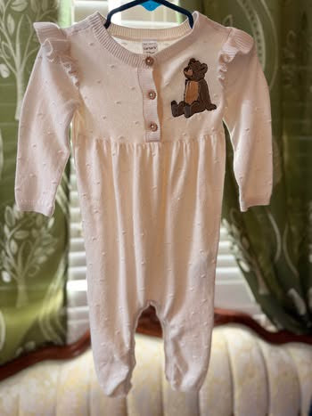 Little Bear Embroidered Carter’s  Romper (12M)