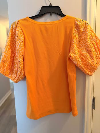 Upcycled Esmeralda Shirt – Disney Hunchback of Notre Dame – LOFT Puff Sleeve Top – Women’s Large