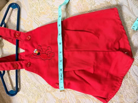 Vintage Toddletime Bubble Romper with an embroidered Elmo (6 months)