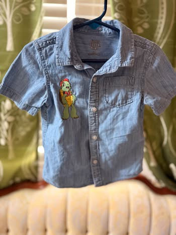 Embroidered Franklin Button Up (2T)