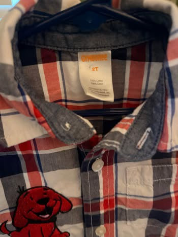 Embroidered Clifford’s Puppy Days Button Up Shirt (2T)