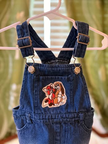 Embroidered Fox & the Hound Shortalls (12-18 months)