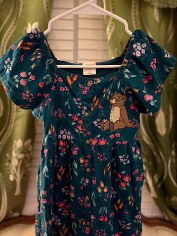 Embroidered Little Bear Floral Dress (Kids 6X)
