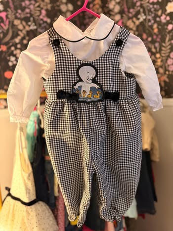 Embroidered Casper the Friendly Ghost Romper - Size 6-9 Months