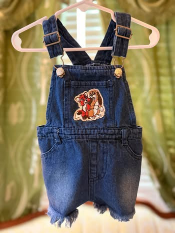 Embroidered Fox & the Hound Shortalls (12-18 months)