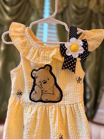 Embroidered Pooh Seersucker Dress (4T)