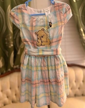 Pastel Winnie the Pooh Dress (2T)