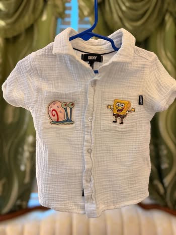 Embroidered SpongeBob & Gary Button Up (2T)