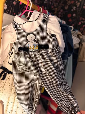 Embroidered Casper the Friendly Ghost Romper - Size 6-9 Months