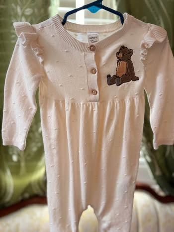 Little Bear Embroidered Carter’s  Romper (12M)