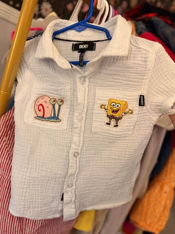 Embroidered SpongeBob & Gary Button Up (2T)