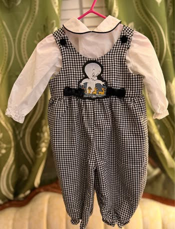 Embroidered Casper the Friendly Ghost Romper - Size 6-9 Months