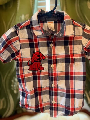 Embroidered Clifford’s Puppy Days Button Up Shirt (2T)