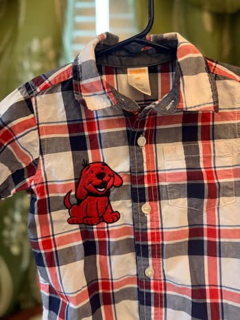 Embroidered Clifford’s Puppy Days Button Up Shirt (2T)