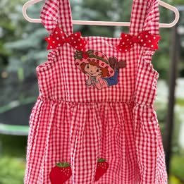 Embroidered Strawberry Shortcake Top (3T)